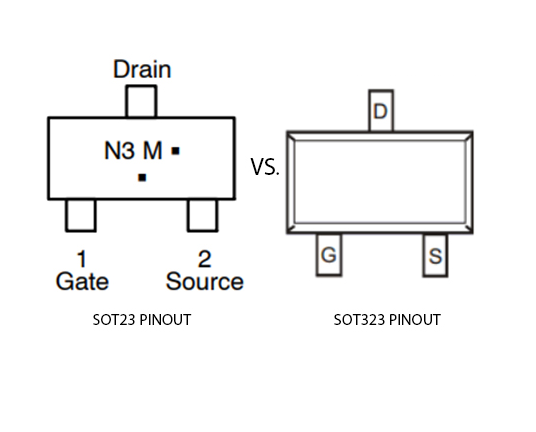 SOT23 vs SOT323 Pinout