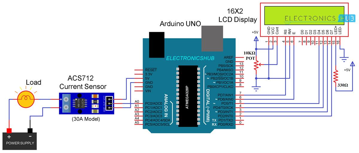 Acs712 Current Sensor Circuit Diagram