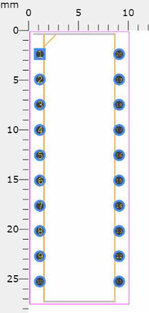 AT89C2051-24PU Footprint